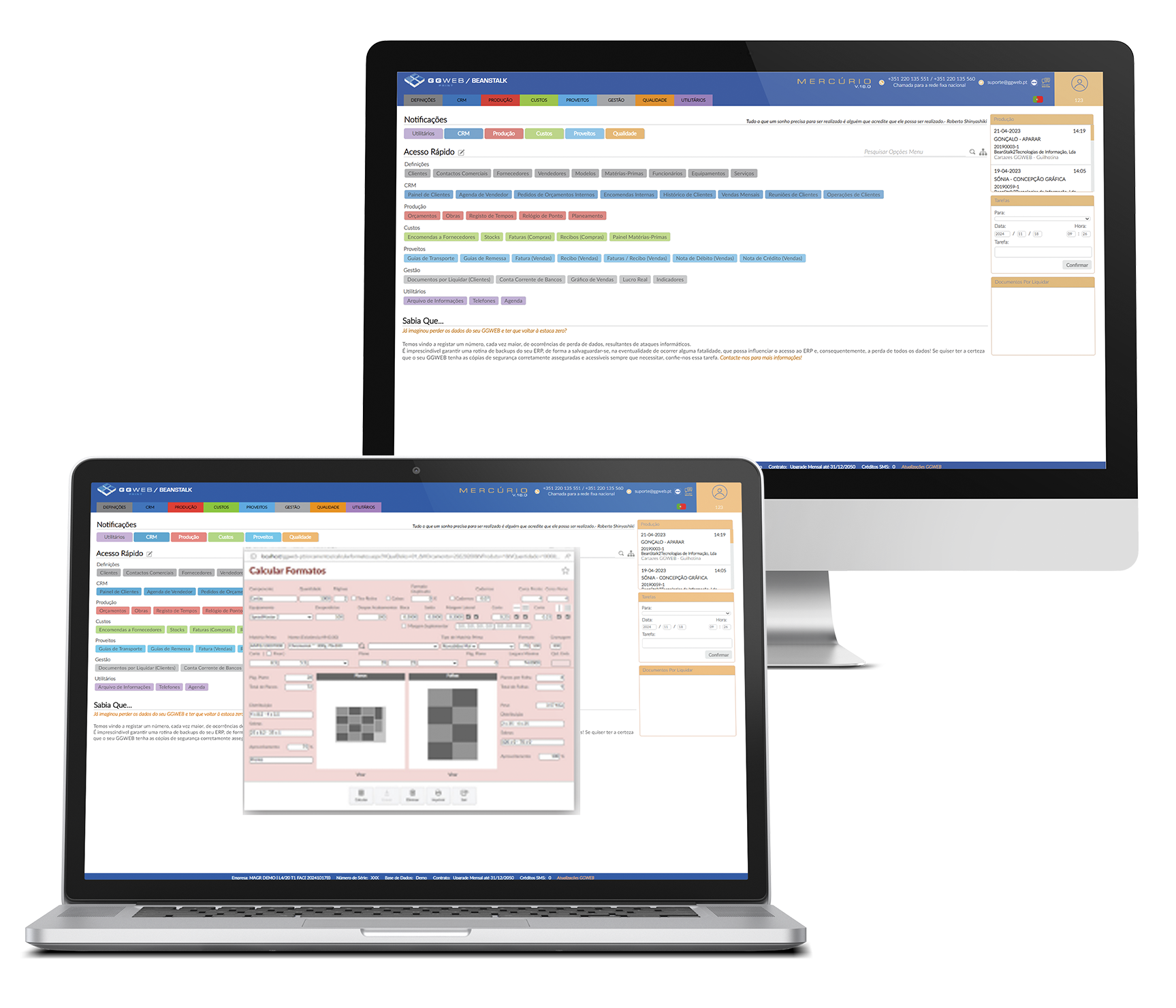 landing nova portátil e PC